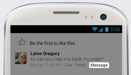 Facebook Private Message Replies