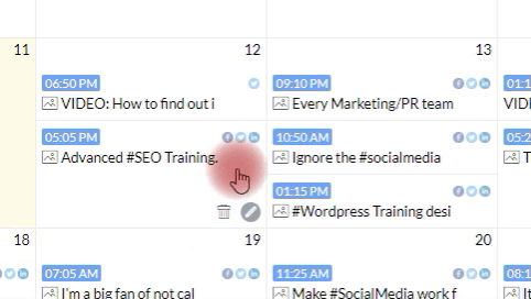 Zoho Social Calendar Drag and Drop