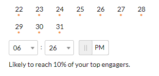Zoho Social Post Composer Engagement Levels