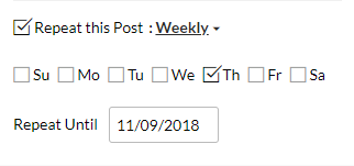 Zoho Social Repeat Post