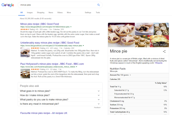 Mince Pies Search