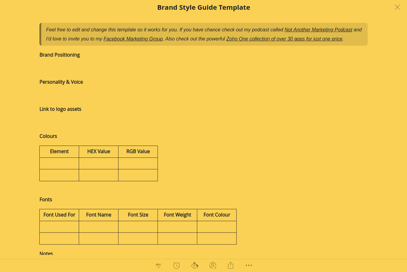 Brand Style Guide Template