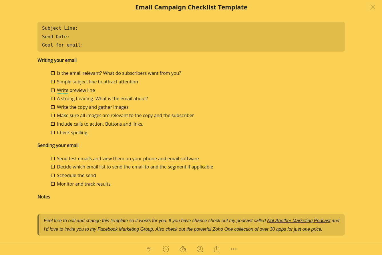 Email Campaign Checklist