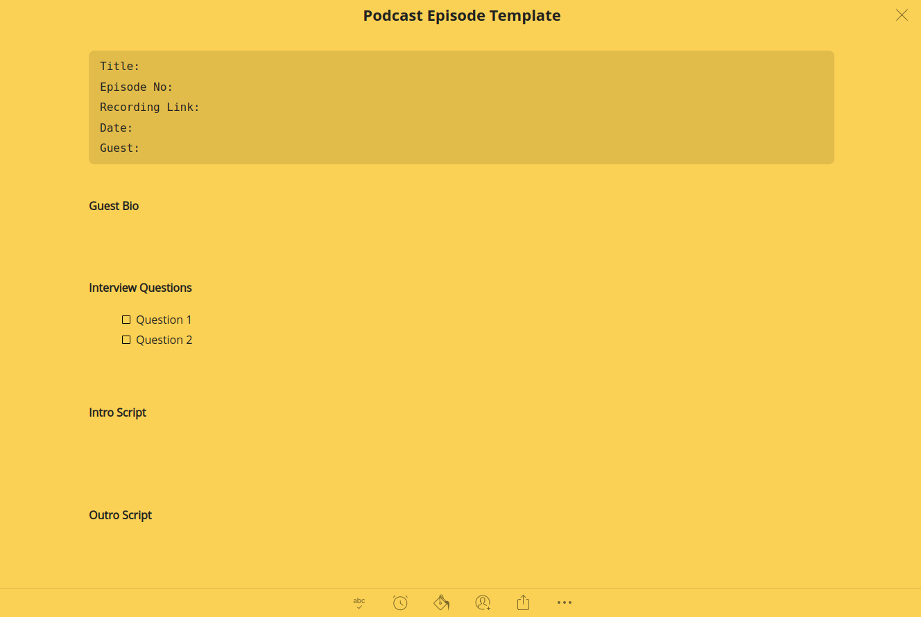 Podcast Episode Template